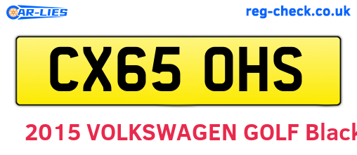 CX65OHS are the vehicle registration plates.