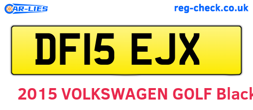 DF15EJX are the vehicle registration plates.