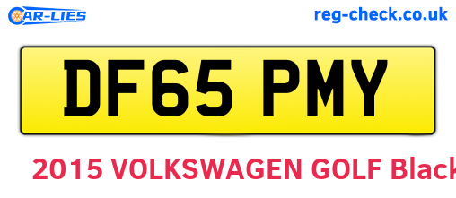 DF65PMY are the vehicle registration plates.