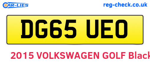 DG65UEO are the vehicle registration plates.