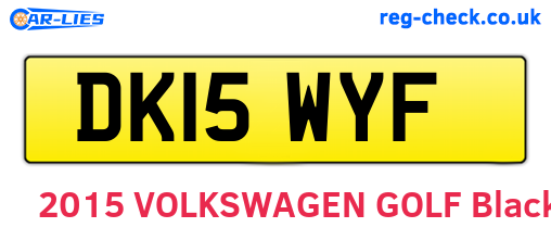 DK15WYF are the vehicle registration plates.
