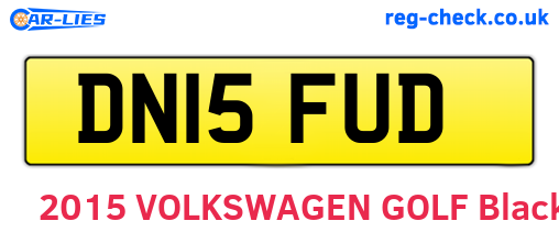 DN15FUD are the vehicle registration plates.