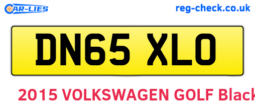DN65XLO are the vehicle registration plates.