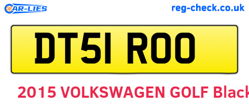 DT51ROO are the vehicle registration plates.