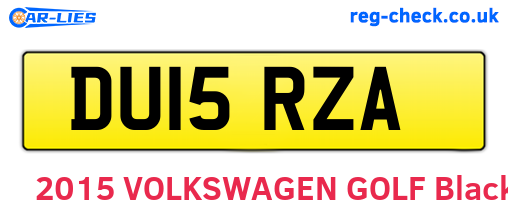 DU15RZA are the vehicle registration plates.