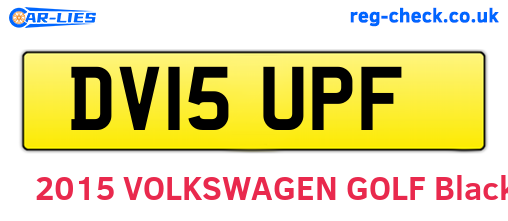 DV15UPF are the vehicle registration plates.