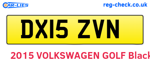 DX15ZVN are the vehicle registration plates.