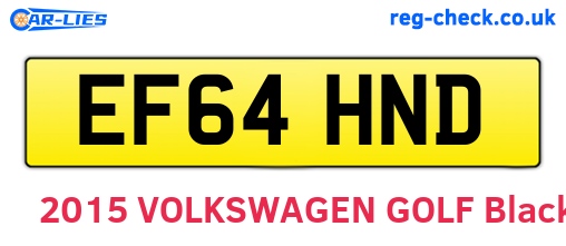 EF64HND are the vehicle registration plates.