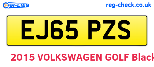 EJ65PZS are the vehicle registration plates.