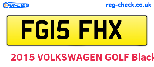 FG15FHX are the vehicle registration plates.