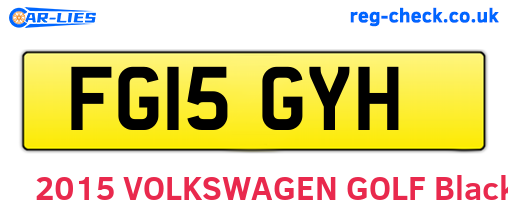 FG15GYH are the vehicle registration plates.