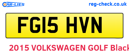 FG15HVN are the vehicle registration plates.