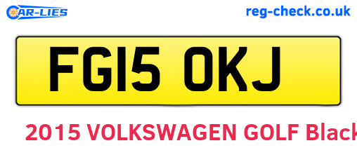 FG15OKJ are the vehicle registration plates.