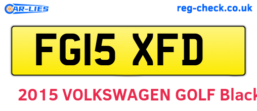 FG15XFD are the vehicle registration plates.