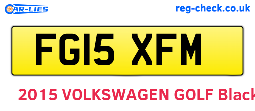 FG15XFM are the vehicle registration plates.