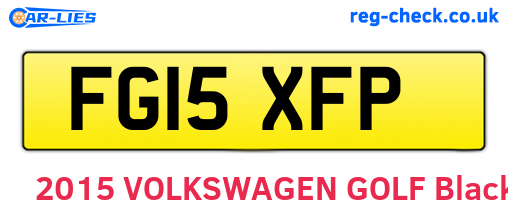 FG15XFP are the vehicle registration plates.