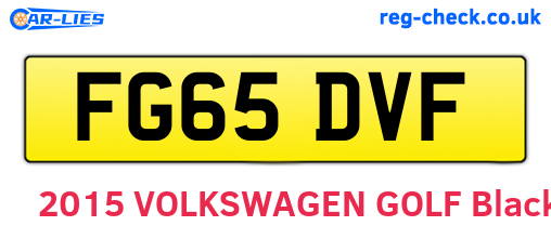 FG65DVF are the vehicle registration plates.