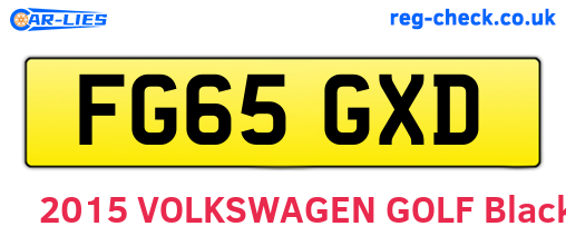 FG65GXD are the vehicle registration plates.
