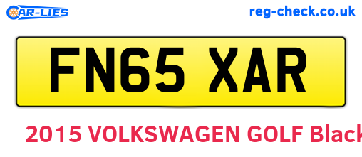 FN65XAR are the vehicle registration plates.