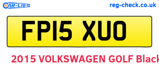 FP15XUO are the vehicle registration plates.