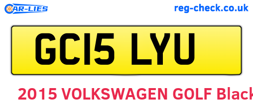GC15LYU are the vehicle registration plates.