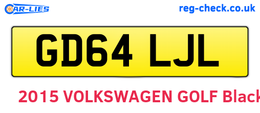 GD64LJL are the vehicle registration plates.