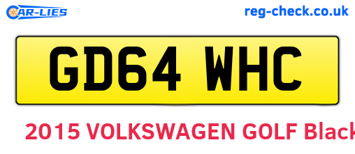 GD64WHC are the vehicle registration plates.
