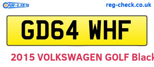 GD64WHF are the vehicle registration plates.
