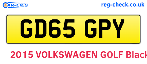 GD65GPY are the vehicle registration plates.