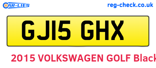 GJ15GHX are the vehicle registration plates.