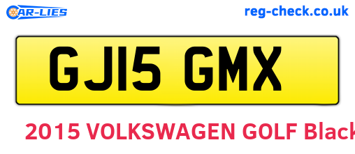 GJ15GMX are the vehicle registration plates.