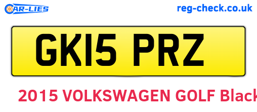 GK15PRZ are the vehicle registration plates.