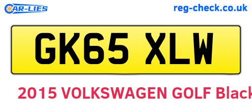 GK65XLW are the vehicle registration plates.