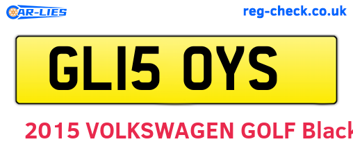 GL15OYS are the vehicle registration plates.