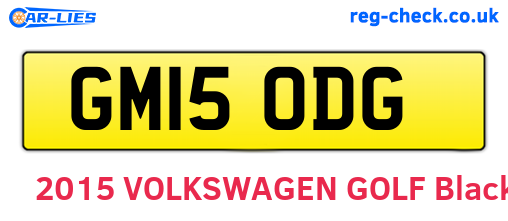 GM15ODG are the vehicle registration plates.