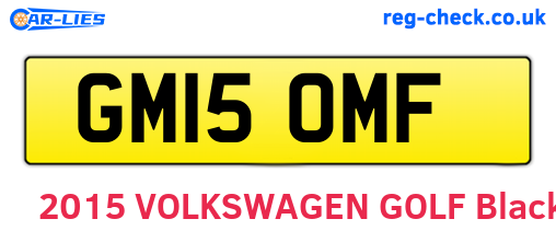GM15OMF are the vehicle registration plates.