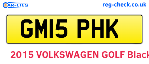 GM15PHK are the vehicle registration plates.