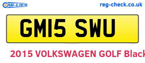 GM15SWU are the vehicle registration plates.