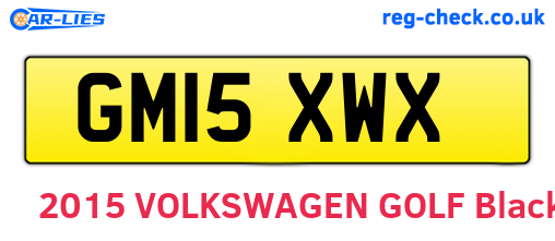 GM15XWX are the vehicle registration plates.