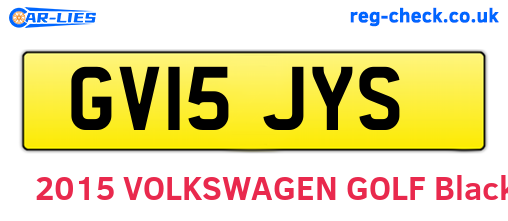 GV15JYS are the vehicle registration plates.
