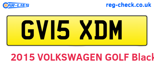GV15XDM are the vehicle registration plates.
