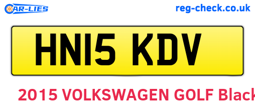 HN15KDV are the vehicle registration plates.