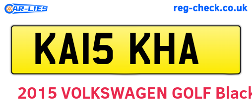 KA15KHA are the vehicle registration plates.