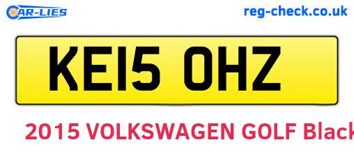KE15OHZ are the vehicle registration plates.