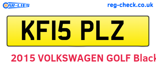 KF15PLZ are the vehicle registration plates.