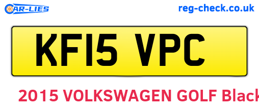 KF15VPC are the vehicle registration plates.