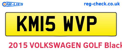 KM15WVP are the vehicle registration plates.