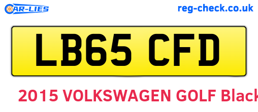 LB65CFD are the vehicle registration plates.