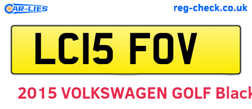LC15FOV are the vehicle registration plates.