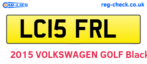 LC15FRL are the vehicle registration plates.